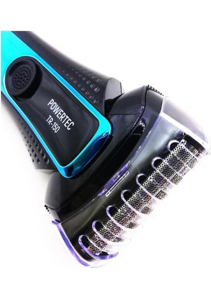 Powertec TR-150 Profesyonel Şarjlı Günlük Sakal Tıraş Makinesi Sinekkaydı Tıraş ve Erkek Bakım