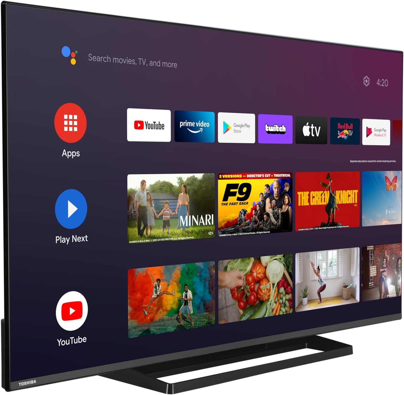 Toshiba 50UA3E63DT 50" 126 Ekran Uydu Alıcılı 4K Ultra HD Android Smart LED TV