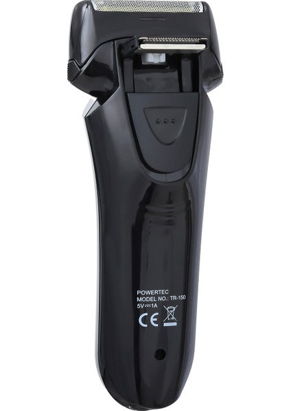 Powertec TR-150 Profesyonel Şarjlı Günlük Sakal Tıraş Makinesi Sinekkaydı Tıraş ve Erkek Bakım