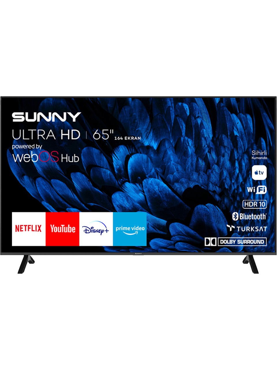 Sunny SN65FMN252 65" 165 Ekran Dahili Uydu Alıcılı 4K Ultra HD Smart LED TV
