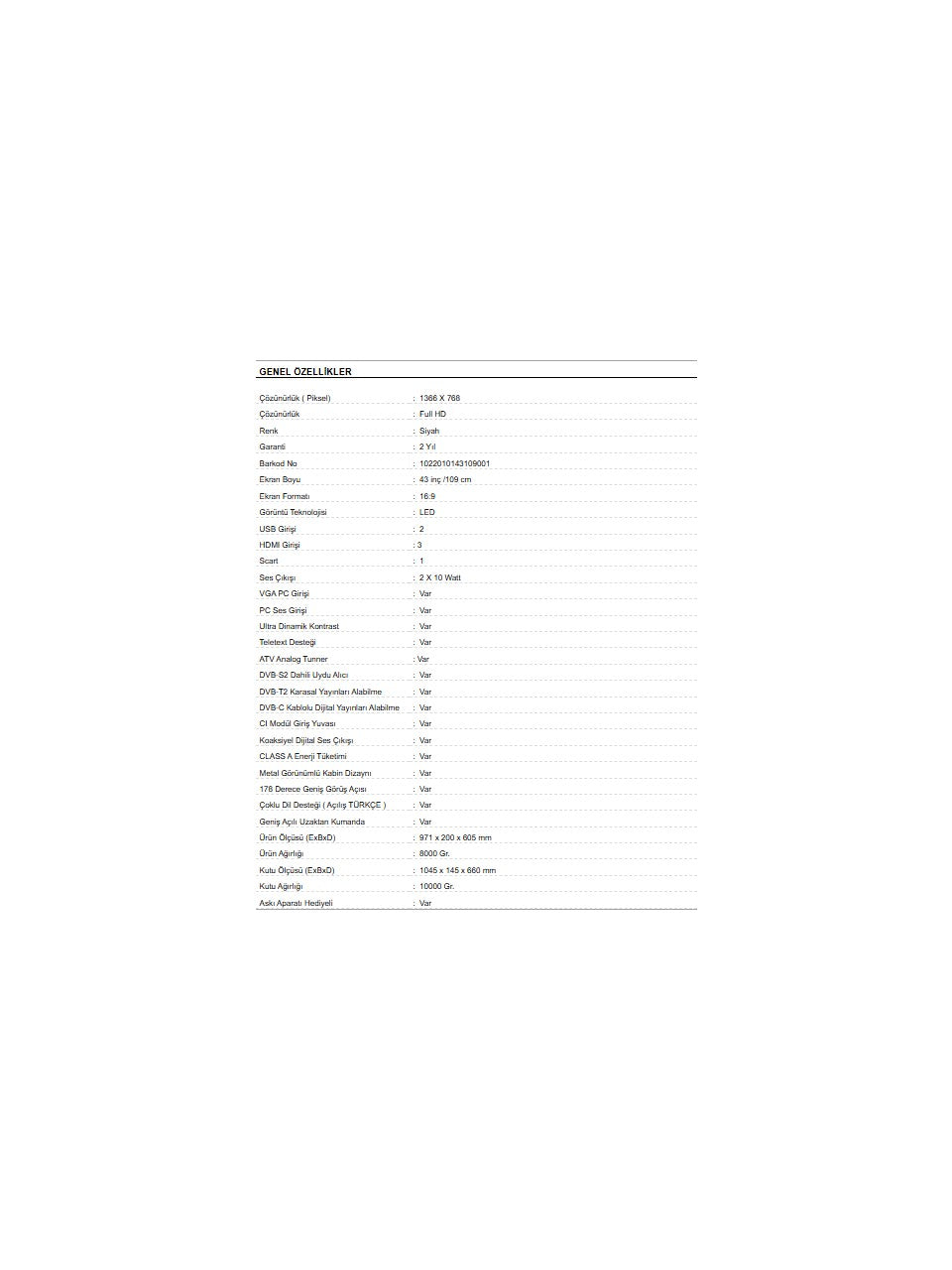 Awox B243200 32'' 80 Ekran HD Ready LED TV