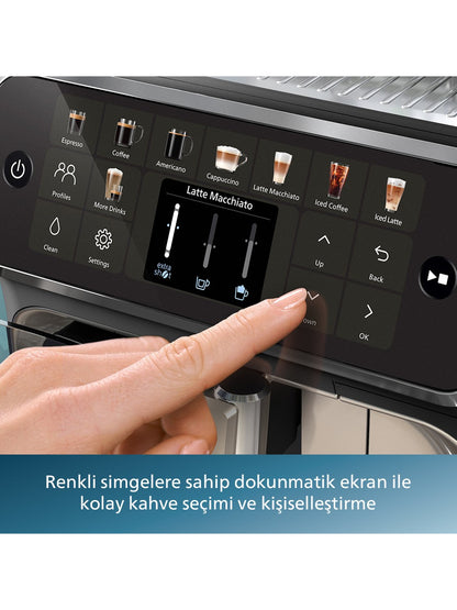 PHILIPS EP5547/90 Tam Otomatik Espresso Makinesi Krom Siyah