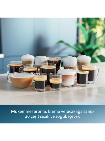 PHILIPS EP5547/90 Tam Otomatik Espresso Makinesi Krom Siyah
