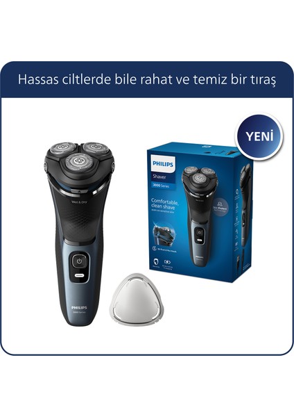 Philips 3000 Serisi Islak & Kuru Elektrikli Tıraş Makinesi -  S3144/00