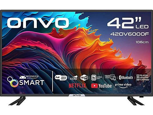 ONVO 42OV6000F 42 inç 106 Ekran Uydu Alıcılı Smart Full HD LED TV Siyah